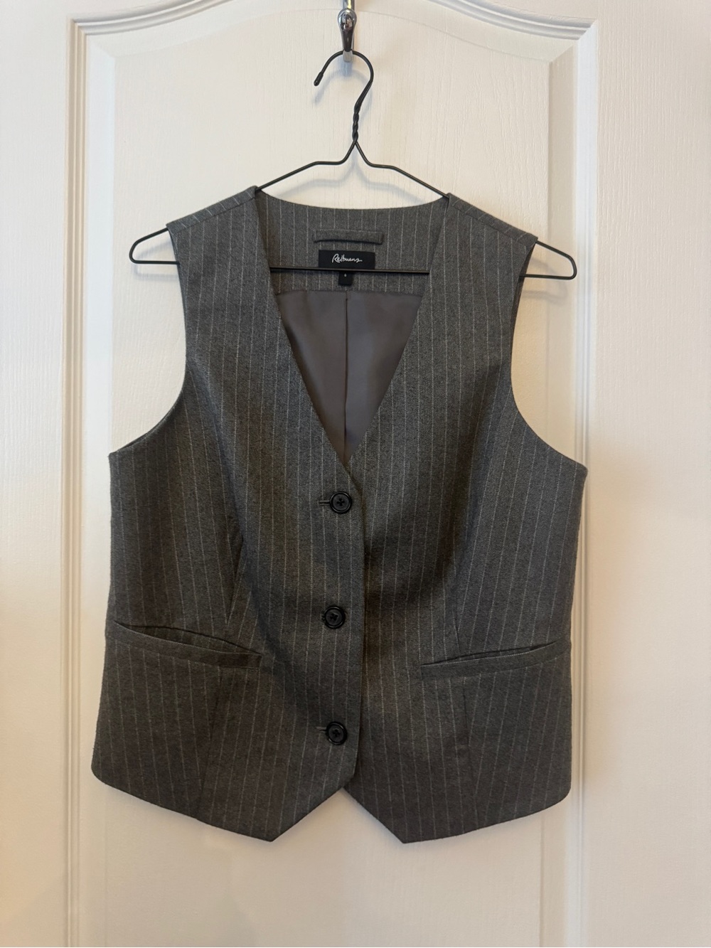 Reitmans Gray Pinstripe Men's Vest
